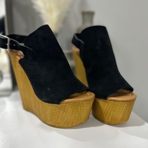 Steve Madden Brandey - suede platform wedge